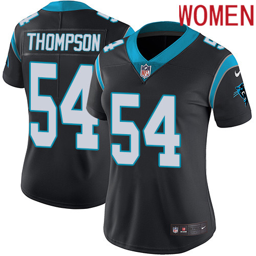 2019 Women Carolina Panthers #54 Thompson black Nike Vapor Untouchable Limited NFL Jersey